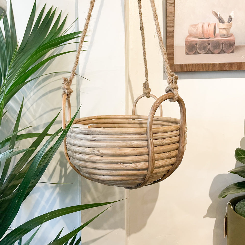 woven hanging baskets for plants Rattan Hanging Basket